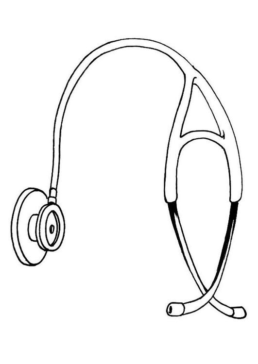 Coloring page stethoscope