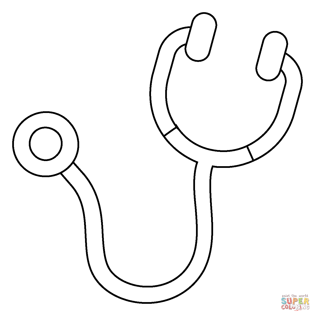 Stethoscope emoji coloring page free printable coloring pages