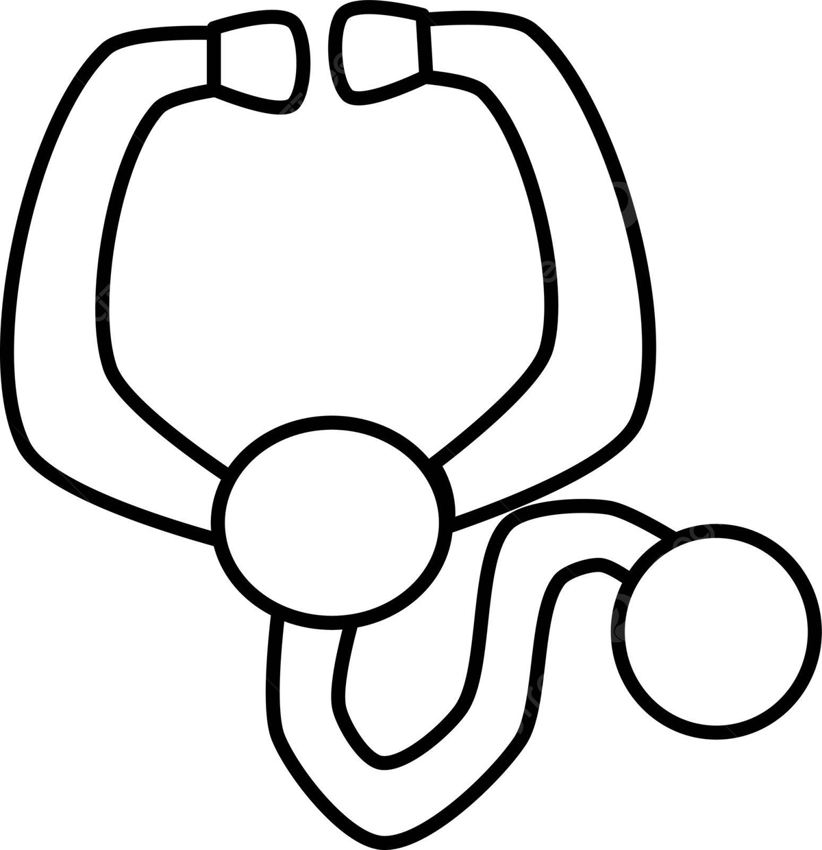 Illustration isolated icon black outline stethoscope wte background background grapcs vector wte background background grapcs png and vector with transparent background for free download
