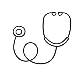 Stethoscope doodle vector images over