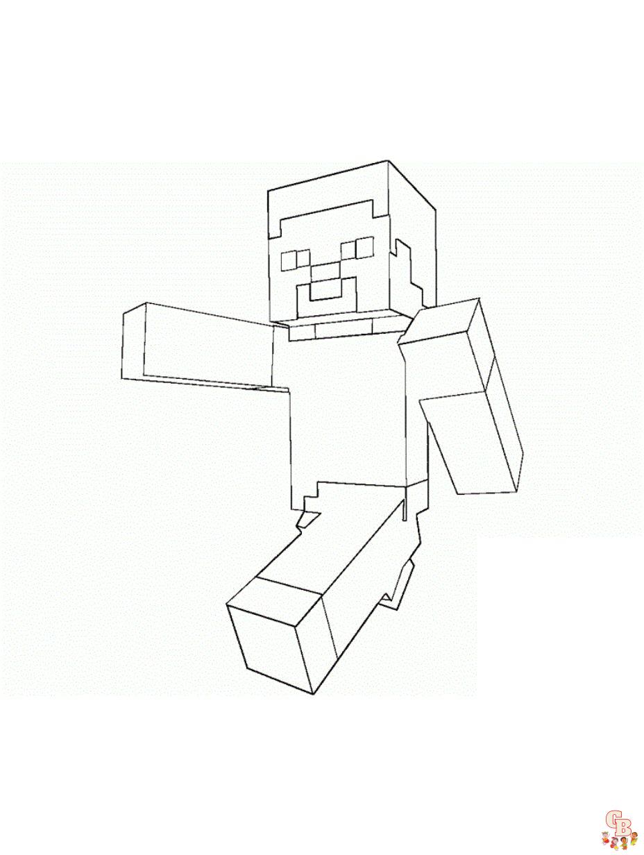 Minecraft coloring pages free printable for kids and adults