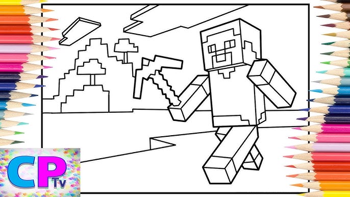 Minecraft steve and chicken coloring pages how to color all characters minecraft ncs