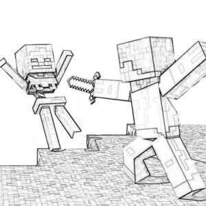 Minecraft coloring pages printable for free download