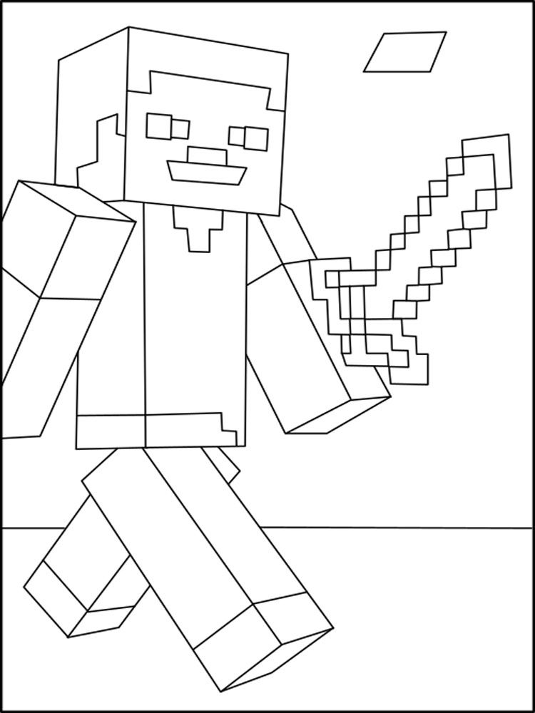 Steve from minecraft coloring pag minecraft steve minecraft coloring pag coloring pag for boys