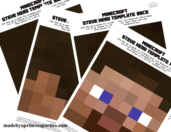 Make your own minecraft steve head