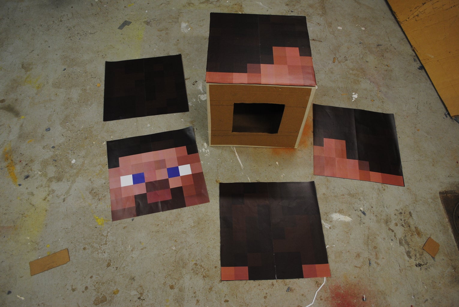 Minecraft steve costume steps with pictures