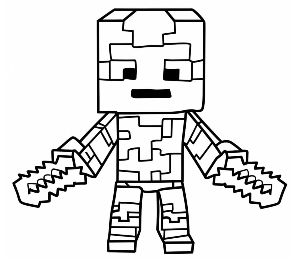 Minecraft coloring pages