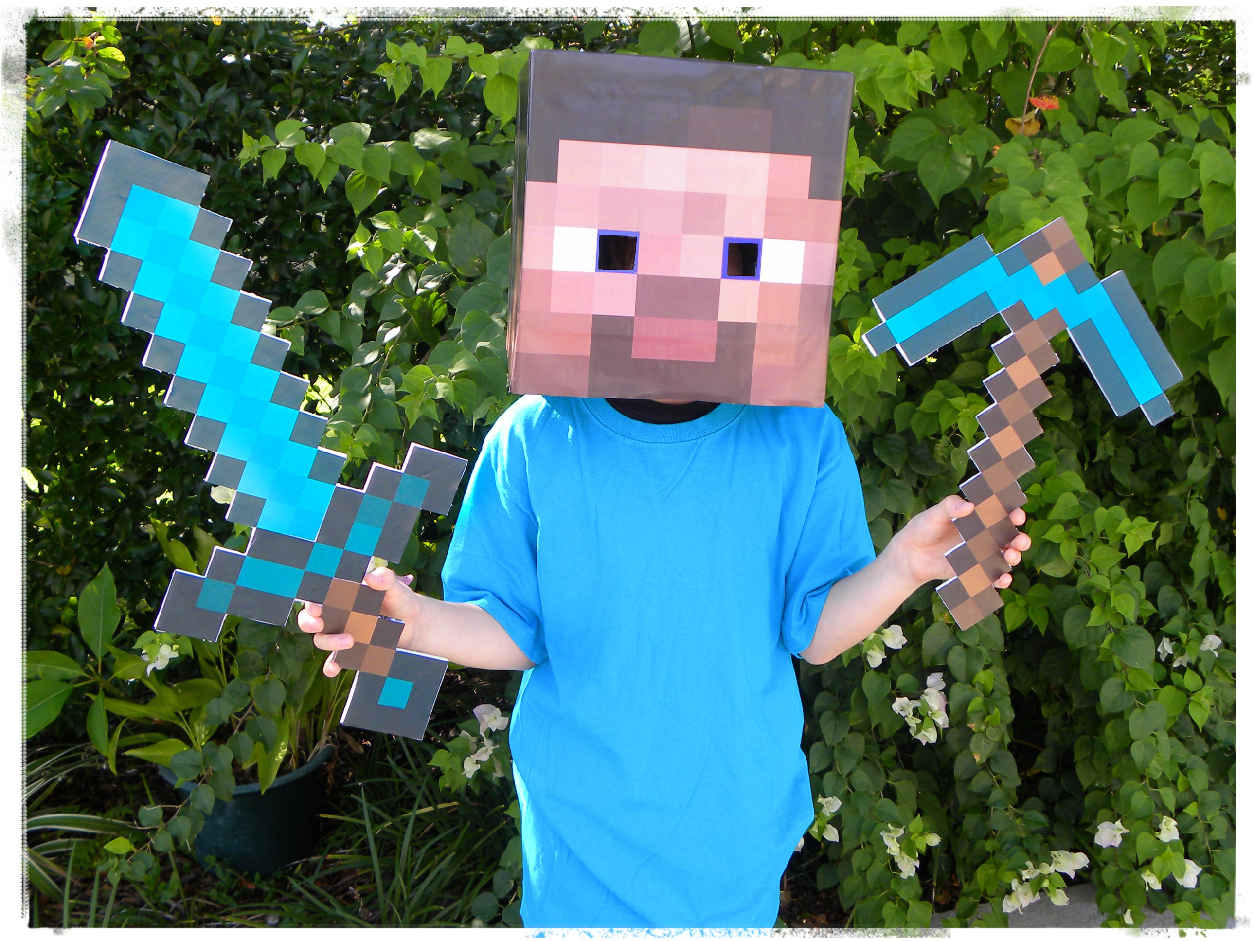How to make a minecraft steve costume for less than