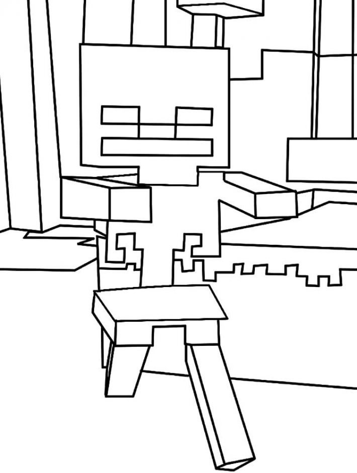 Minecraft coloring page for kids upvpgamesusa