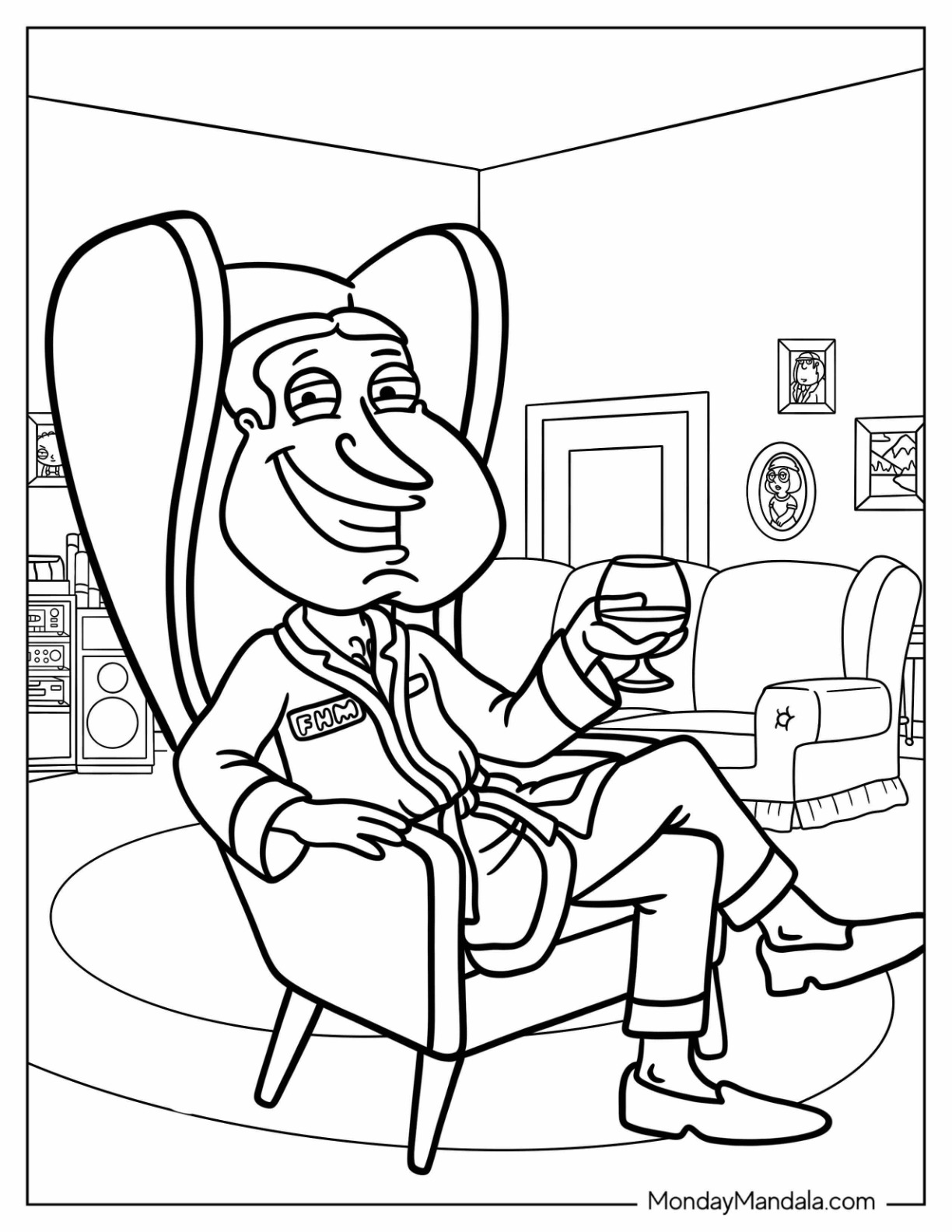 Family guy coloring pages free pdf printables