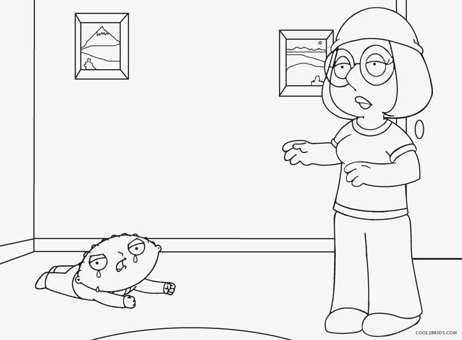 Printable family guy coloring pages for kids