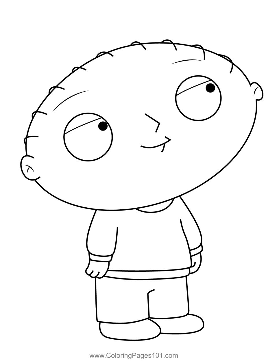 Stewie griff wearg casuals family guy colorg page stewie griff family guy guys