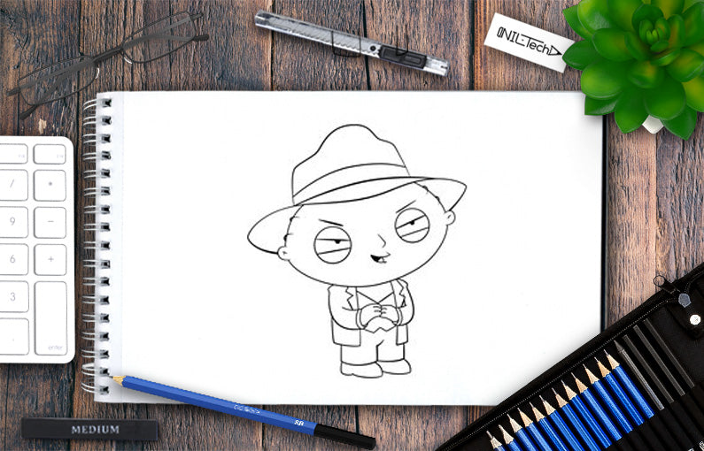 How to draw stewie griffin nil tech