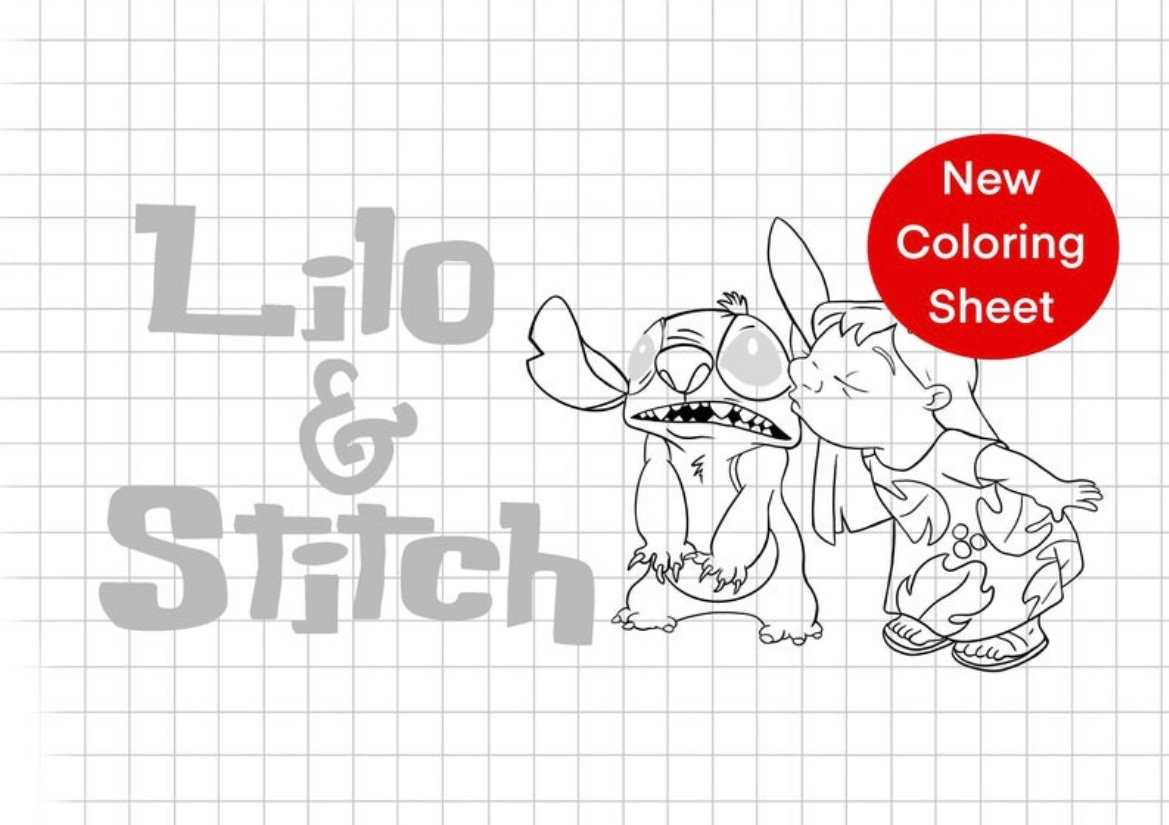 Lilo and stitch coloring sheet