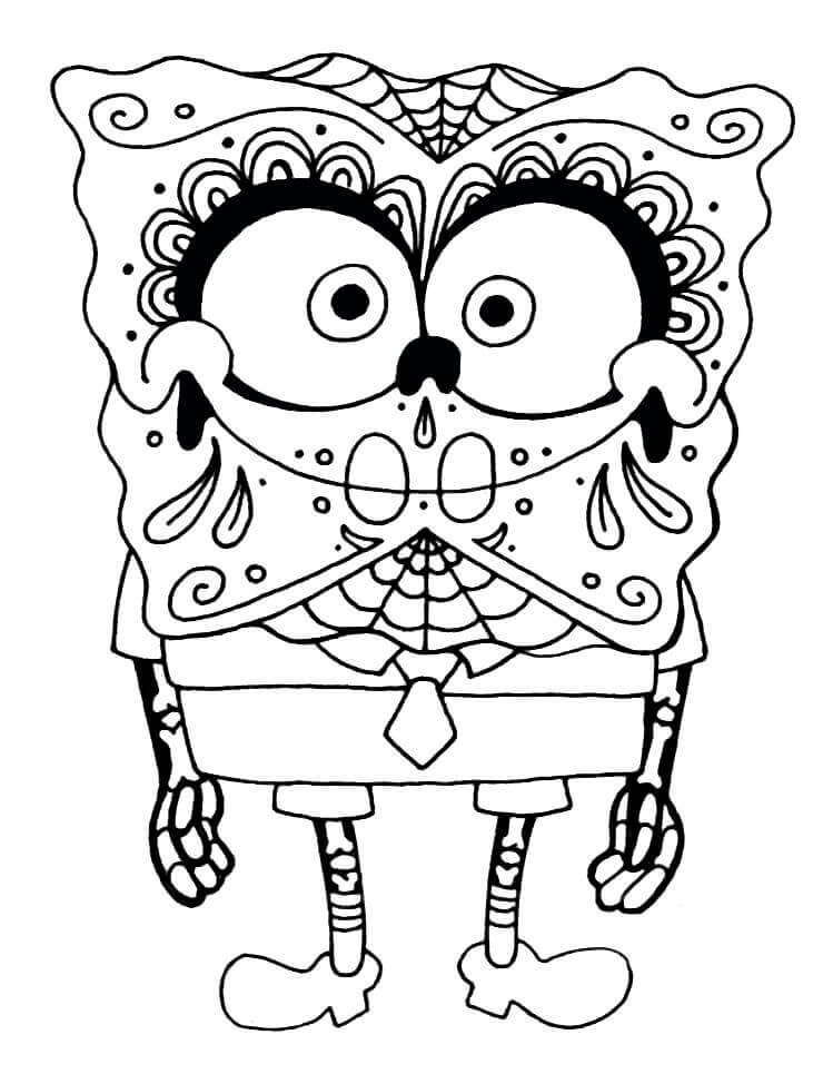 Skull sticker coloring page
