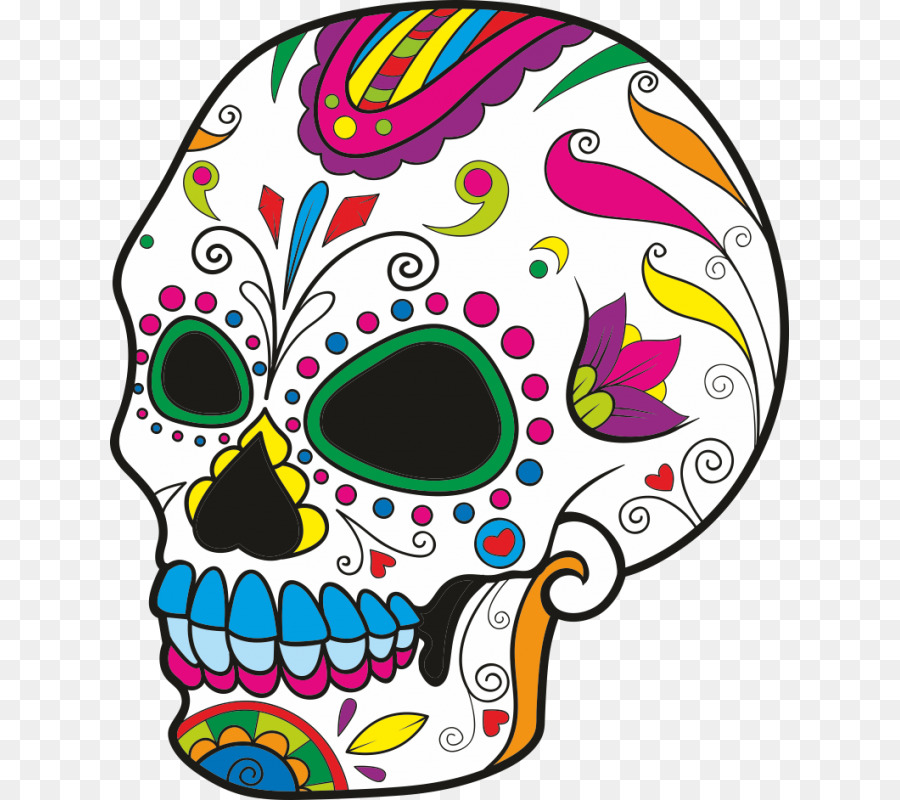 Day of the dead skull png download