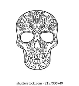 Calaveras outline over royalty
