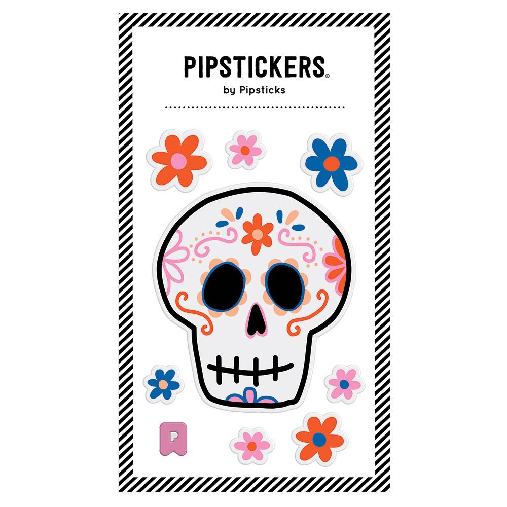 Puffy sugar skull sticker