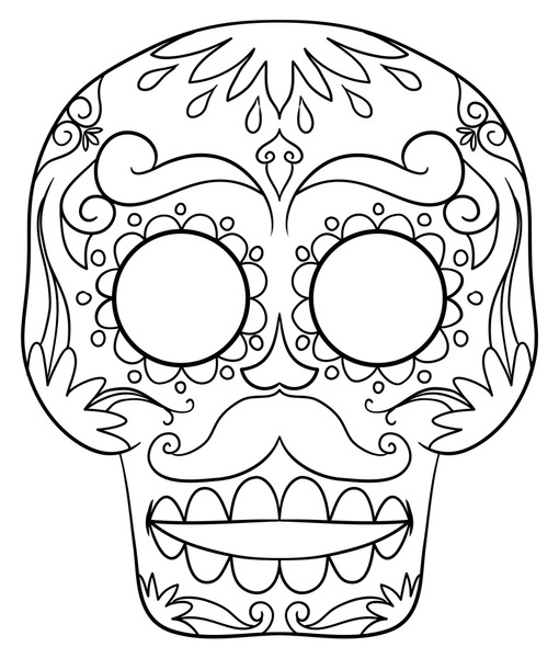 Hundred calaveras outline royalty