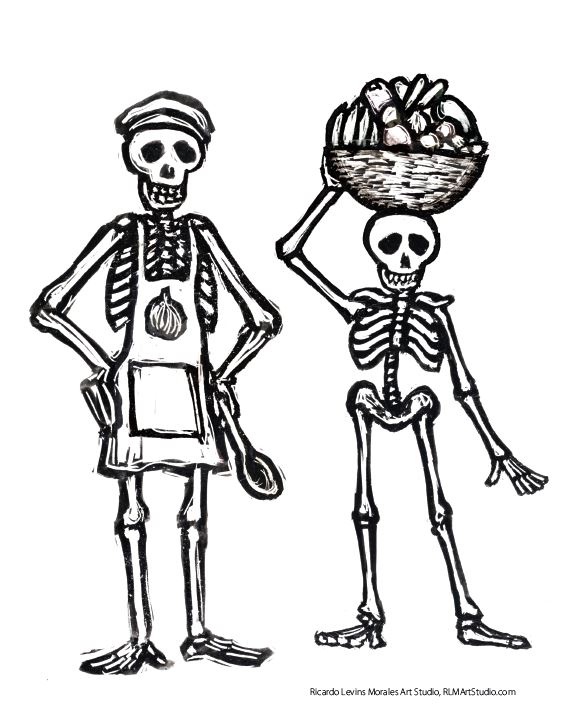 Calaveras coloring pages