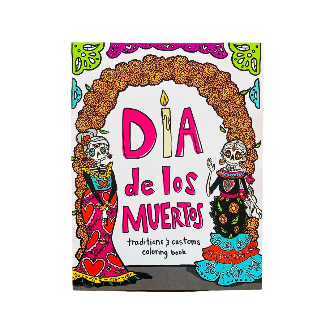 Dia de los muertos traditions customs coloring book