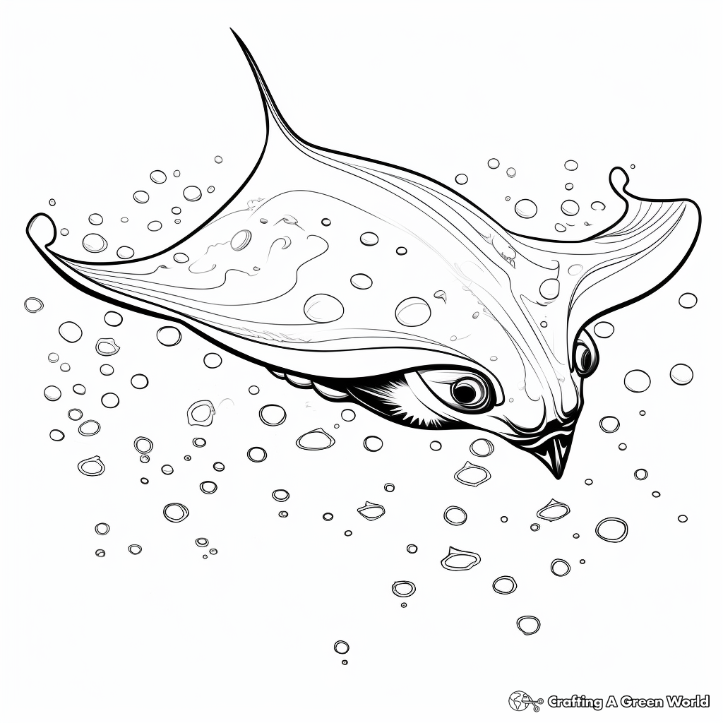 Manta ray coloring pages