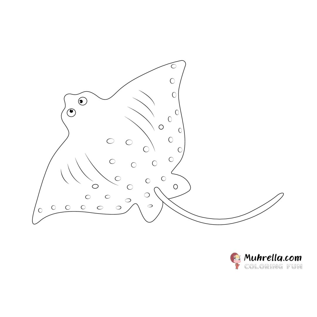 Stingray coloring page