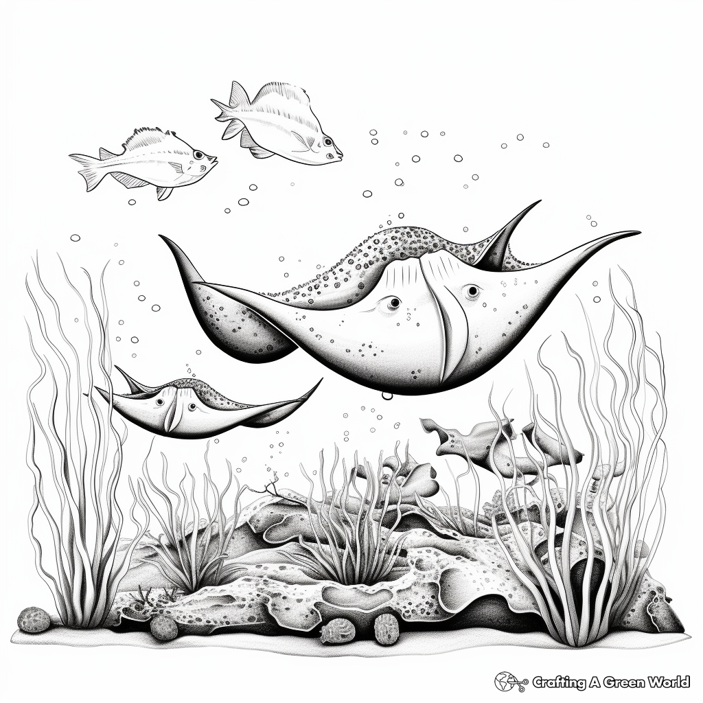 Stingray coloring pages