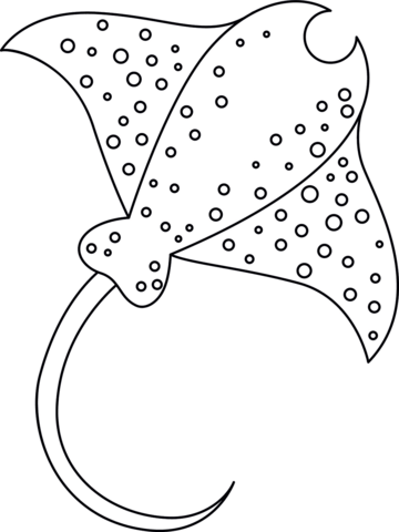 Stingray coloring page free printable coloring pages