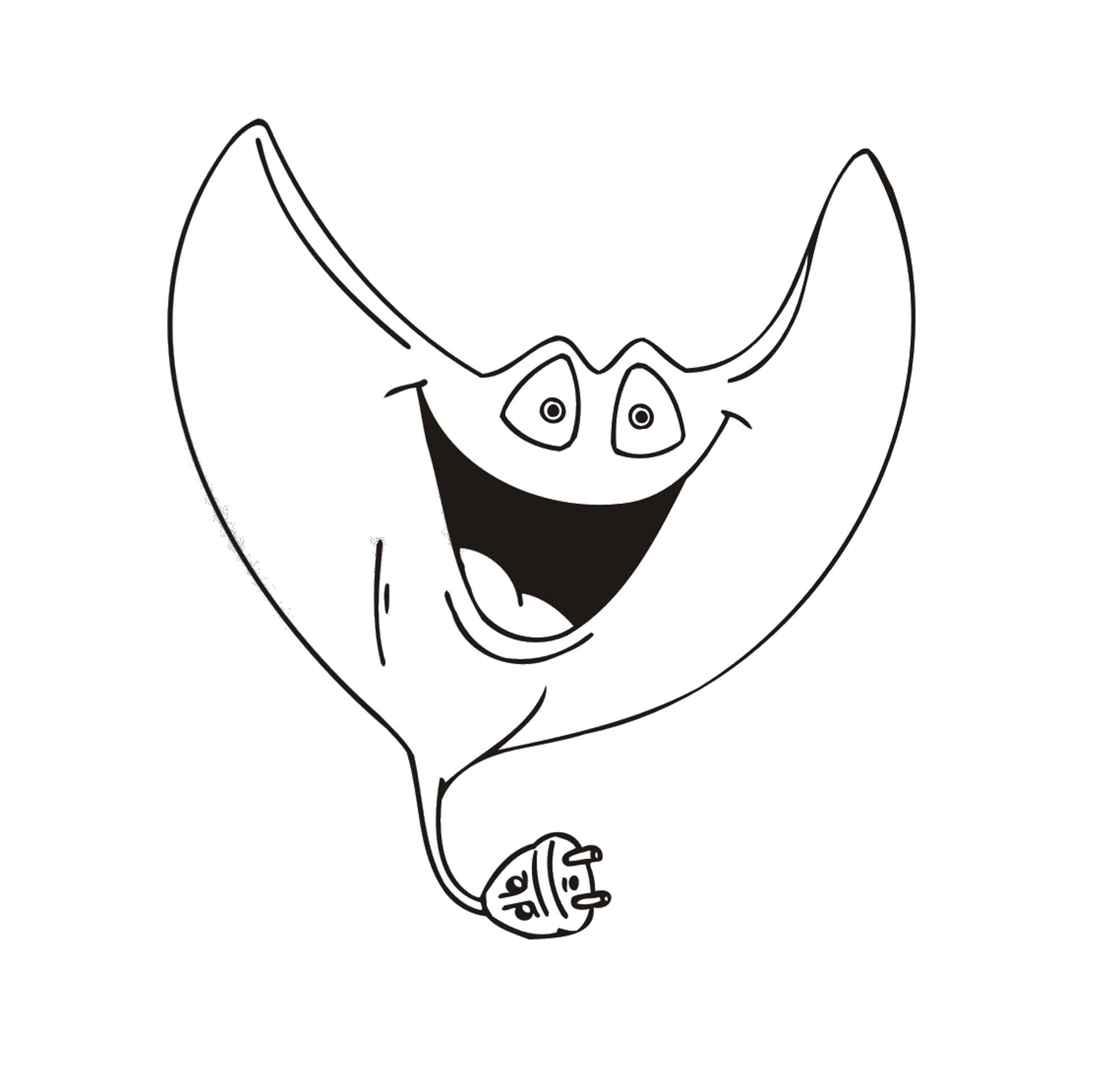 Happy ocean stingray reusable stencil sizes a a a craft children room wall decor diy love baby children kids