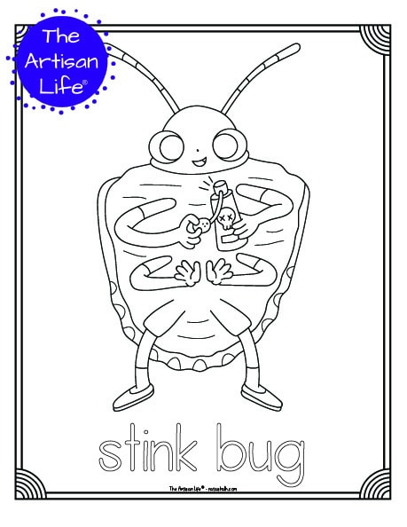 Cute insect coloring pages