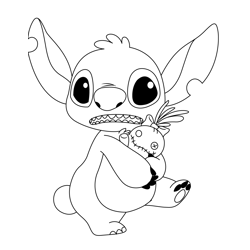 Stitch coloring pages for kids