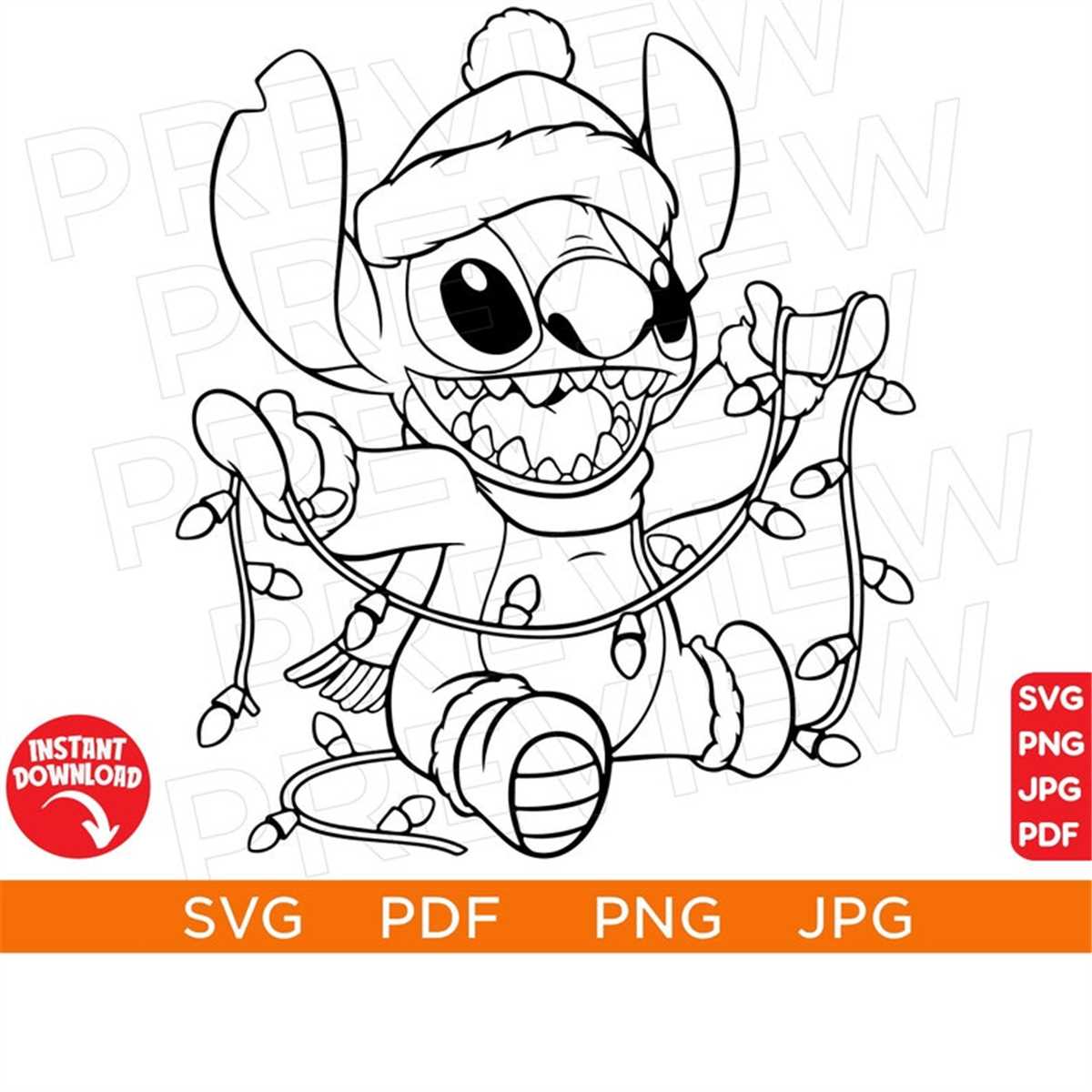 Stitch christmas svg stitch svg disneyland ears svg png cli