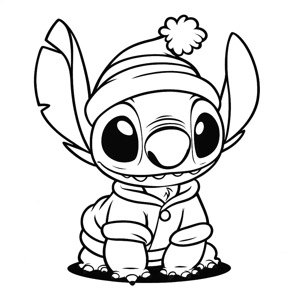 Stitch coloring page