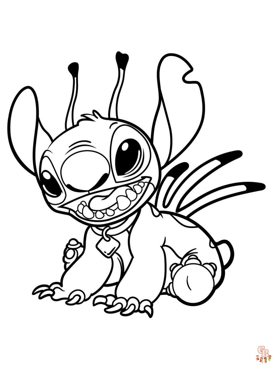 Stitch coloring pages
