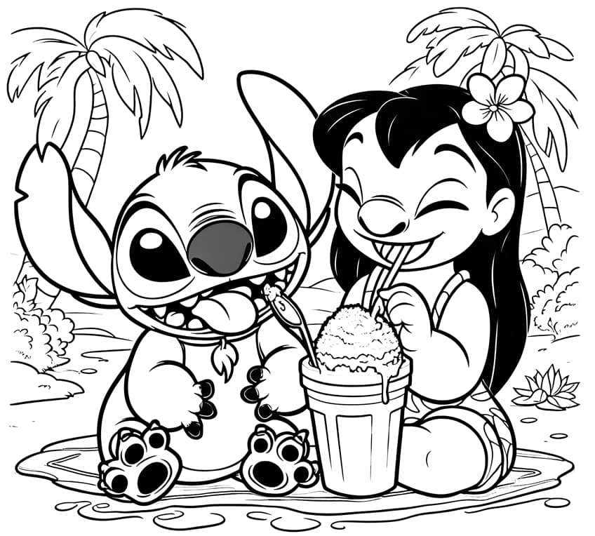 Lilo and stitch coloring pages