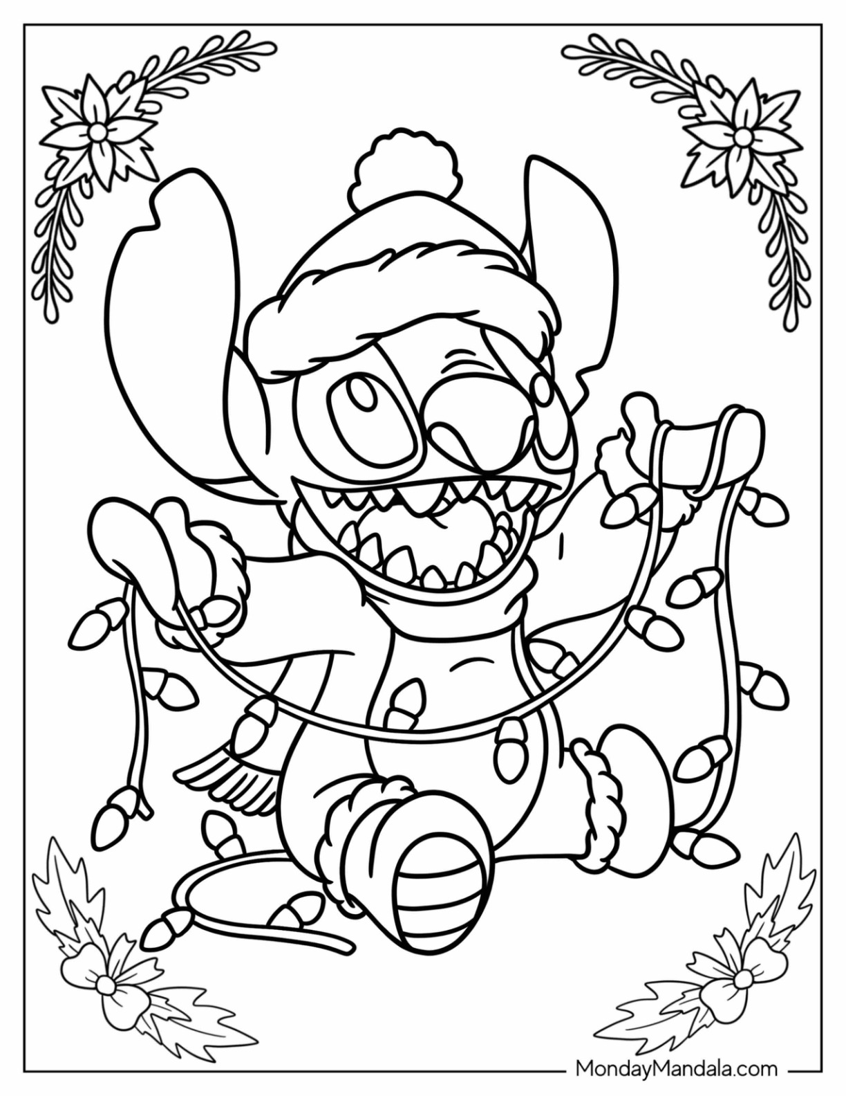 Disney christmas coloring pages free pdf printables