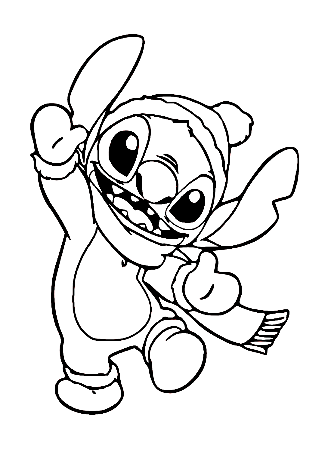 Stitch coloring page christmas coloring page