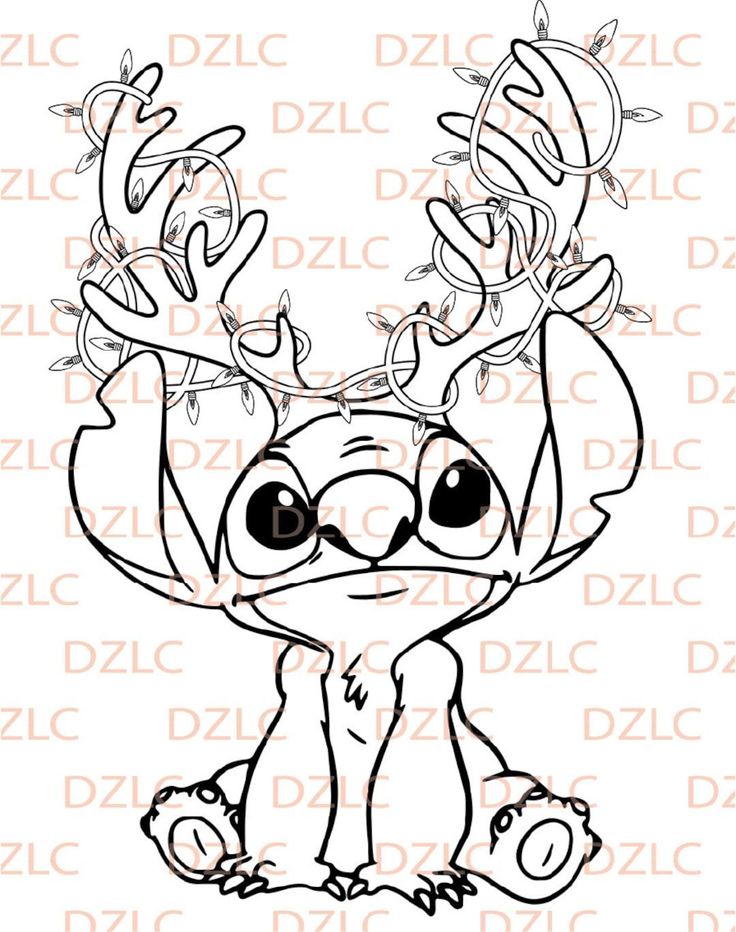 Christmas coloring page stitch coloring pages stitch drawing christmas coloring pages