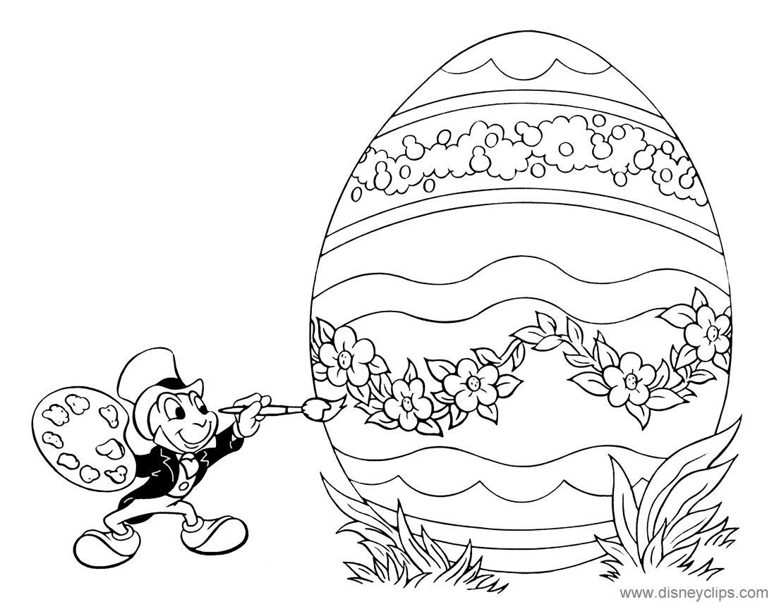 Printable disney easter coloring pages