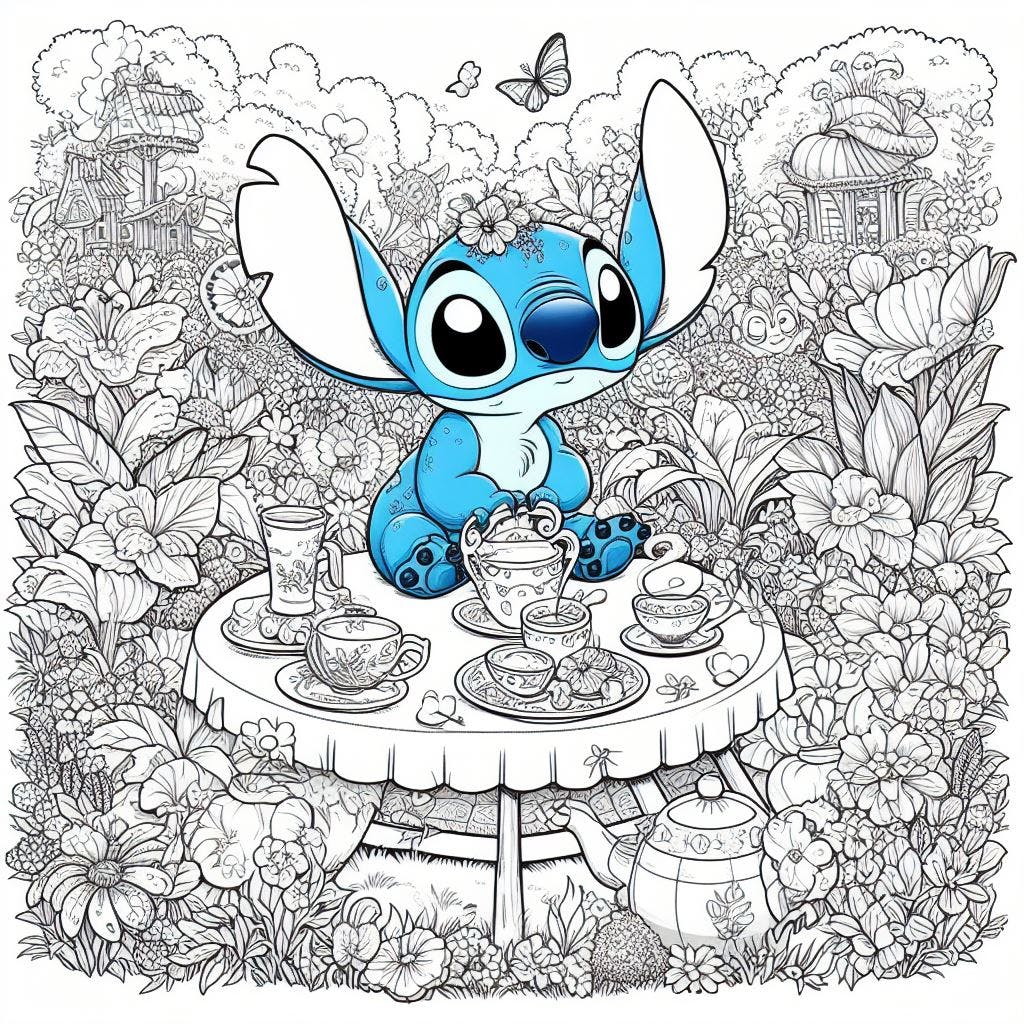 Free printable stitch coloring pages