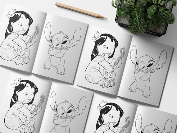 Stitch coloring book pages coloring pages printable