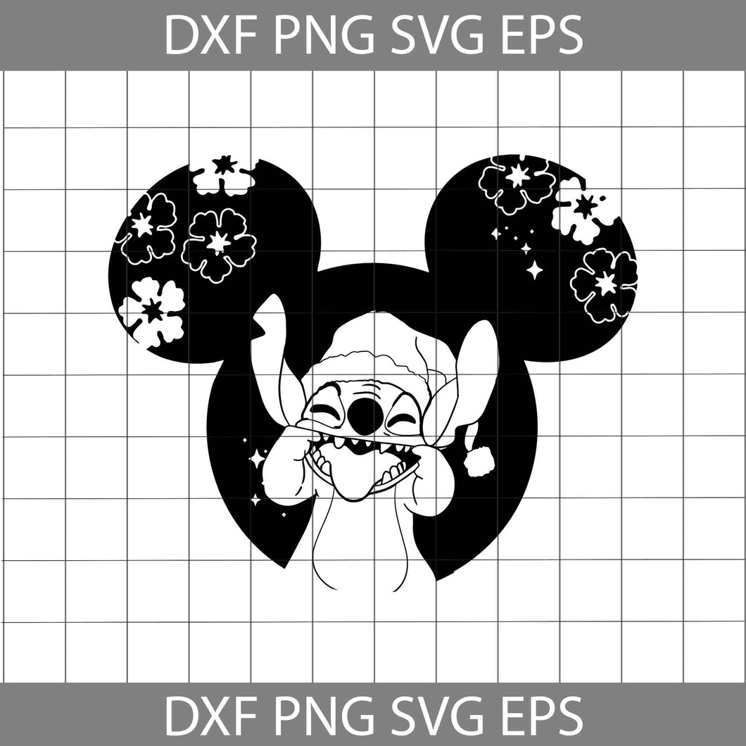 Stitch mickey ears svg mickey ears svg cartoon svg christmas svg cricut file clipart svg png eps dxf