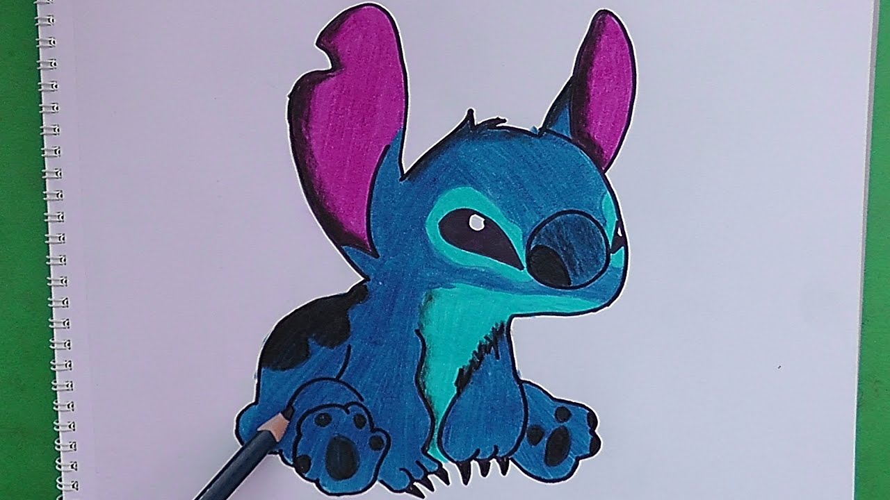 O dibujar y pintar a stitch lilo y stitch