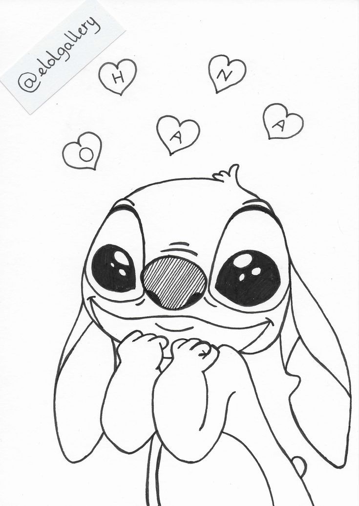 Stitch pa colore con corazon