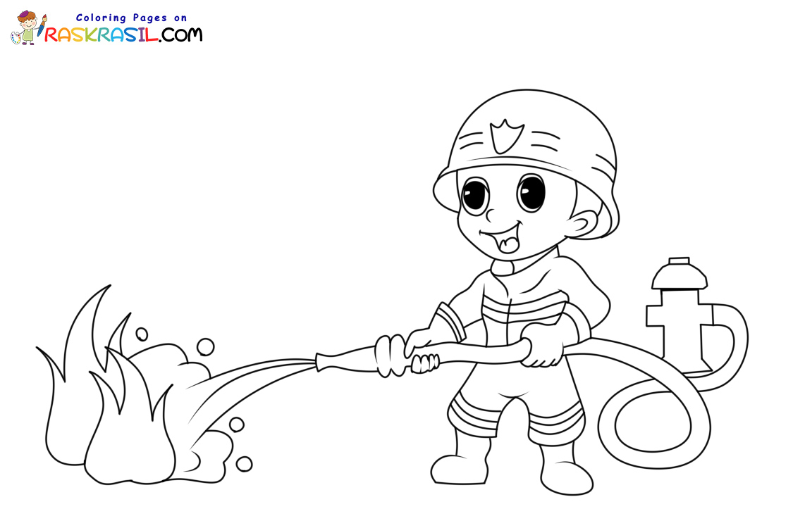 Firefighter coloring pages
