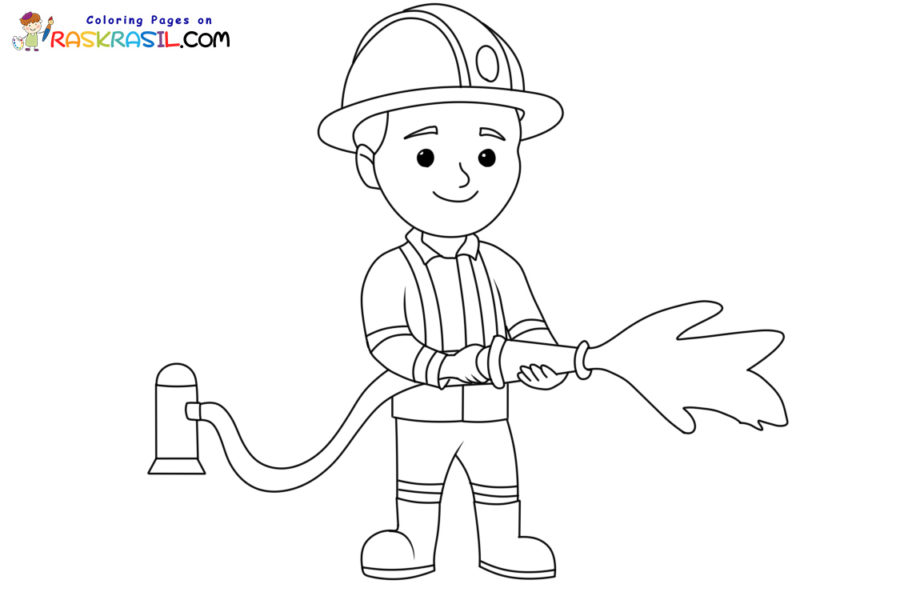 Firefighter coloring pages