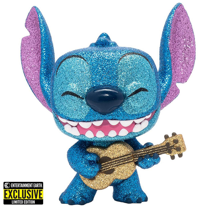 Funko pop lilo and stitch stitch with ukulele diamond glitter vinyl figure mind games nada