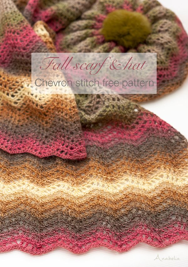 Chevron stitch free pattern scarf and hat anabelia craft design blog