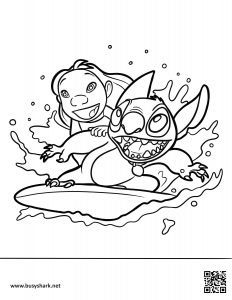 Lilo and stitch coloring page free printable